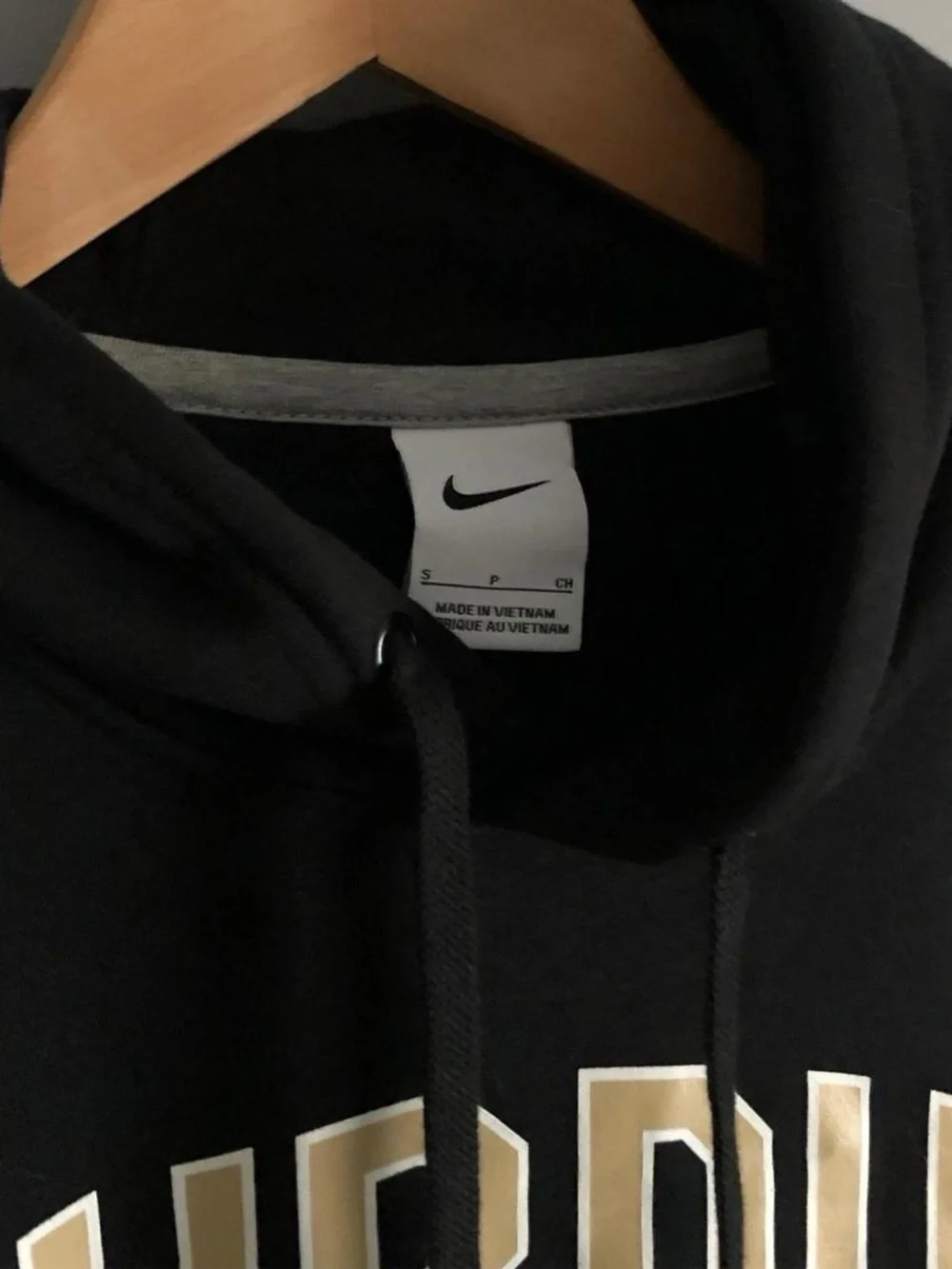(Men’s S) Nike Purdue Boilermakers Black Pullover Hoodie